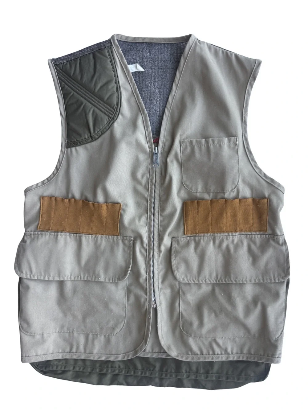 Vintage SAFTBAK Pheasant Hunting Field Vest Utility Gorpcore Safari Tan